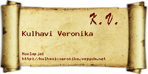 Kulhavi Veronika névjegykártya