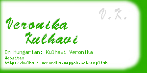 veronika kulhavi business card